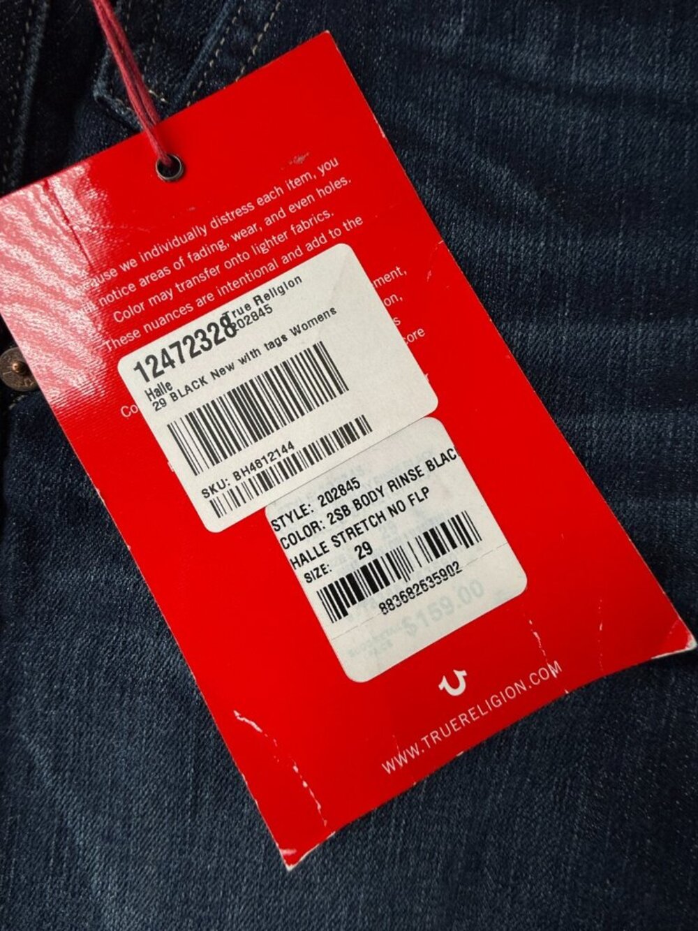 NWT True Religion Denim Jeans USA Size 29 Cotton Blend Stella Skinny ACTL 29X30 - Picture 10 of 16